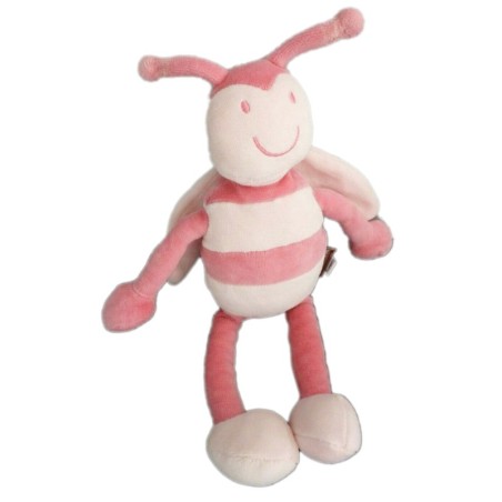 Doudou abeille Papillon rose Marese 30 cm (22207)