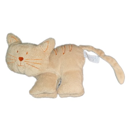 Doudou chat beige orange 22 cm Happy Horse 2004 (21951)