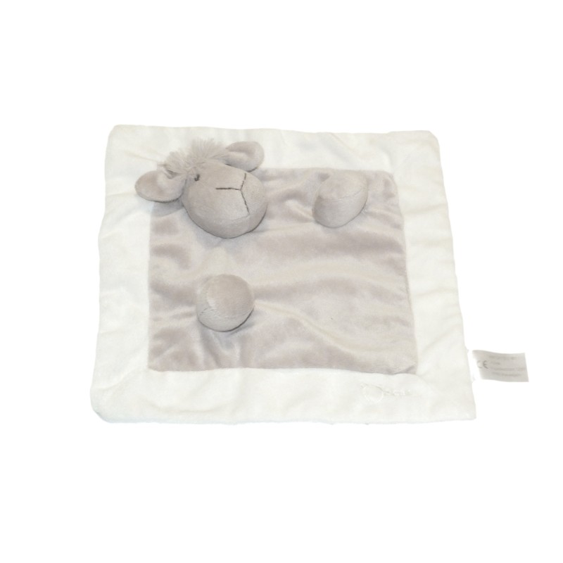 Doudou plat Mouton blanc beige J-LINE Oscar (27880)