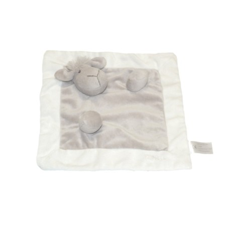 Doudou plat Mouton blanc beige J-LINE Oscar (27880)