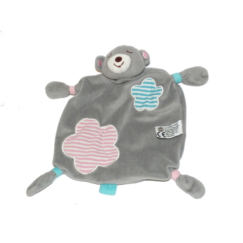 Doudou Plat Ours gris nuages Dodo d'Amour (27180)