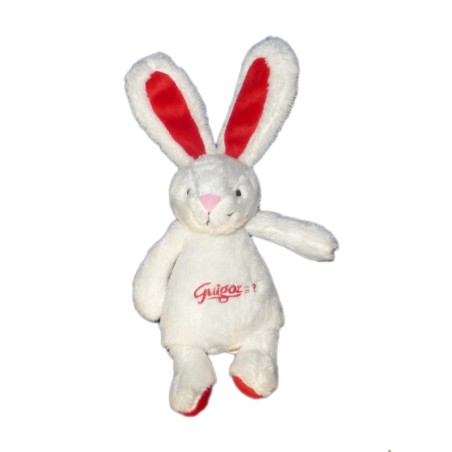 Peluche doudou LAPIN blanc GUIGOZ - H 26 cm  (9440)