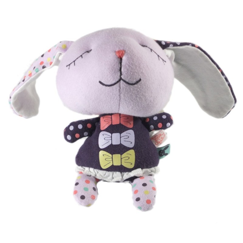 Doudou Lapin mauve violet Grain de ble 16 cm (17552)