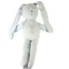 Doudou Lapin blanc bleu rayé rayures PETIT BATEAU 30 cm (17593)