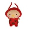 Doudou tissu coccinelle marron rouge Fnac Ebulobo 18 cm + antennes (21020)