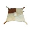 Doudou plat mouton marron beige blanc Lascar 4 noeuds (19362)