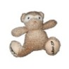 Peluche doudou ours beige blanc lunettes assis 16 cm Julbo (19266)