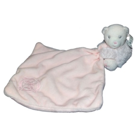 KALOO Doudou Ours perle rose Calin Mouchoir (13826)