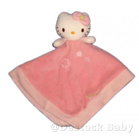 Doudou plat HELLO KITTY Grelot Hochet Sanrio Jemini (7432)