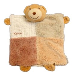 KALOO Marionnette Doudou Coll Sable OURS beige blanc marron (7756)
