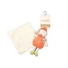 Berlingot - Poupée Cajou bébé 20 cm - Doudou Mouchoir - Blanc et orange - Collection : Ballade enchantée (7725)