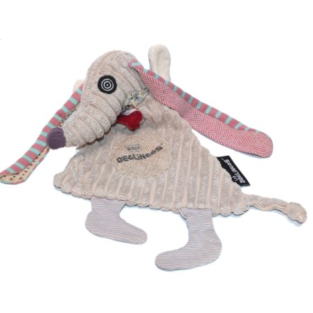 Les Deglingos Doudou chien Nonos beige (17664)