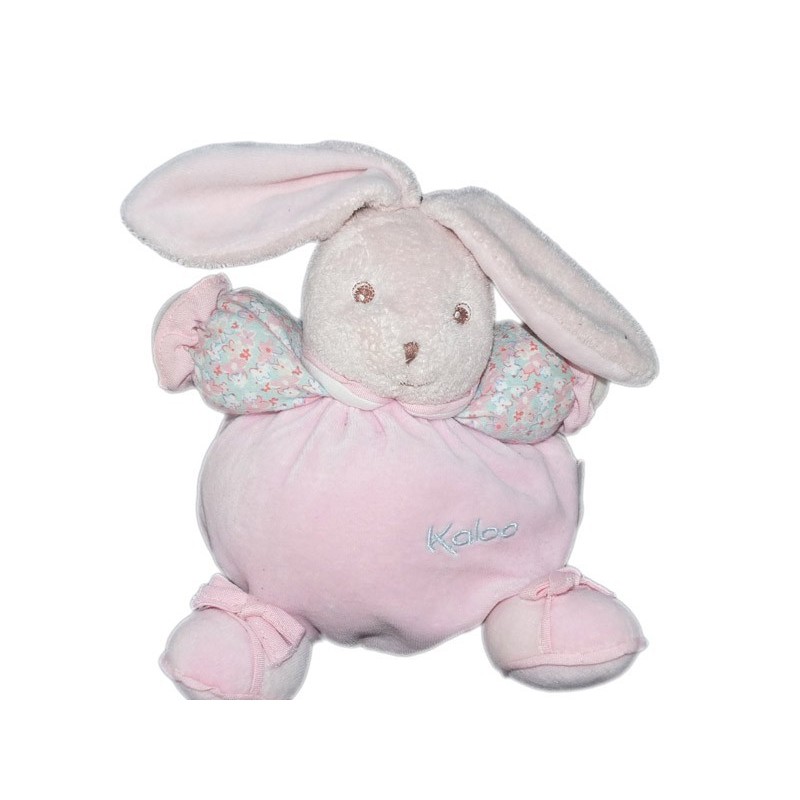 kaloo-doudou-lapin-lilirose-lili-rose-tissu-fleuri-15-cm-grelot (16512)