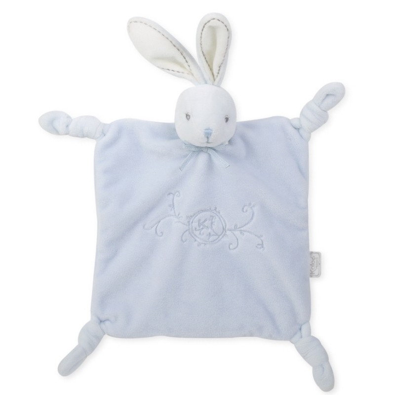 Doudou plat lapin bleu Perle Kaloo (27877)