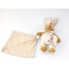 Doudou et Compagnie Lapin Bio Mouchoir blanc marron beige 18 cm (21504)