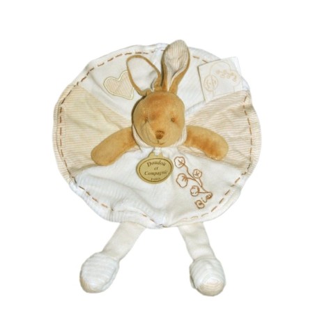 Doudou lapin beige marron Bio Doudou et Compagnie (18987)
