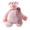 LASCAR Doudou peluche Cochon rose Echarpe rayures 25 cm (25774)
