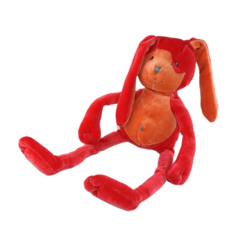Doudou Lapin orange rouge Marese 36 cm (23128)