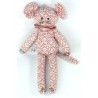 Doudou Souris blanc pois rouge oiseau 26 cm PETIT BATEAU (23134)