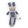 Doudou Lapin gris lunettes oranges TAPE A L'OEIL 30 cm NEUF ETIQUETTE (22681)