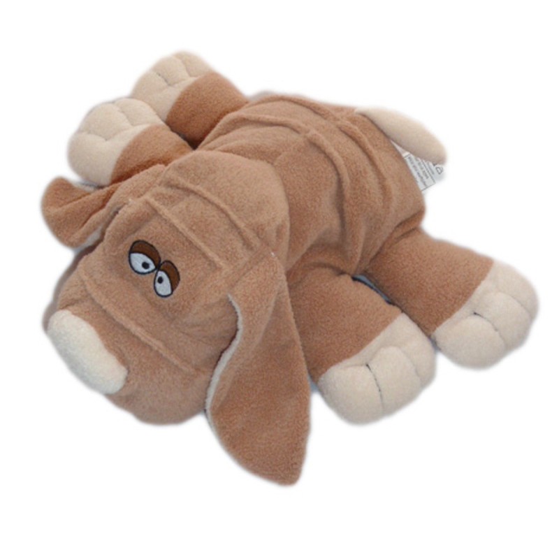 Doudou peluche chien allonge marron Dupuis 26 cm (23869)