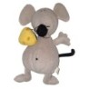 Peluche doudou Souris grise Fromage 32 cm Vertbaudet (23458)