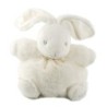 Peluche doudou Ptit lapin Kaloo Perle crème 18 cm noeud rose (19207)