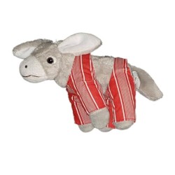 Doudou L Ane en Culotte gris rouge 18 cm (23579)