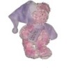 Peluche Ours mauve rose Chamonix Mont Blanc Echarpe Bonnet 20 cm Cartepostalerie (23578)