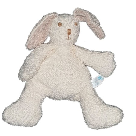 Doudou Lapin blanc beige 22 cm Vaco  (23577)