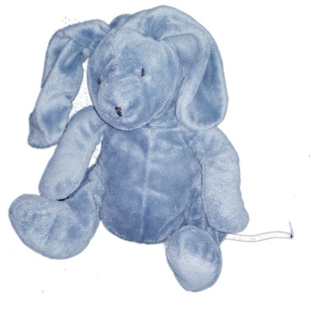 Doudou Peluche Lapin bleu DPAM - Du Pareil au Meme assis 20 cm (21154)
