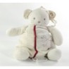 Doudou souris blanche rouge oiseau Musicale Nounours 27 cm (20309)