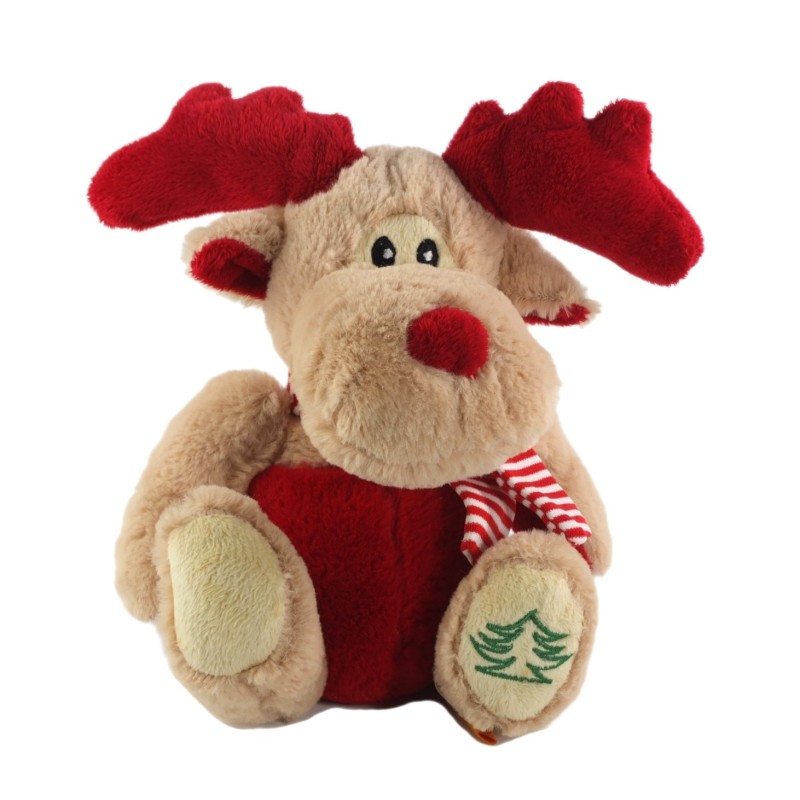 Peluche doudou Renne Sapin Fizzy assis 20 cm (20445)