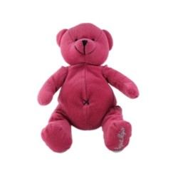 Peluche doudou ours rose Fushia 30 cm Sergent Major (20716)