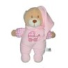 Doudou peluche Ours rose Landau Grelot Dodo d'Amour 28 cm (22495)