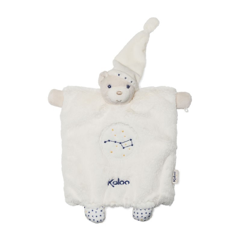 Doudou Ours Kaloo Petite Etoile marionnette blanc bleu (27924)