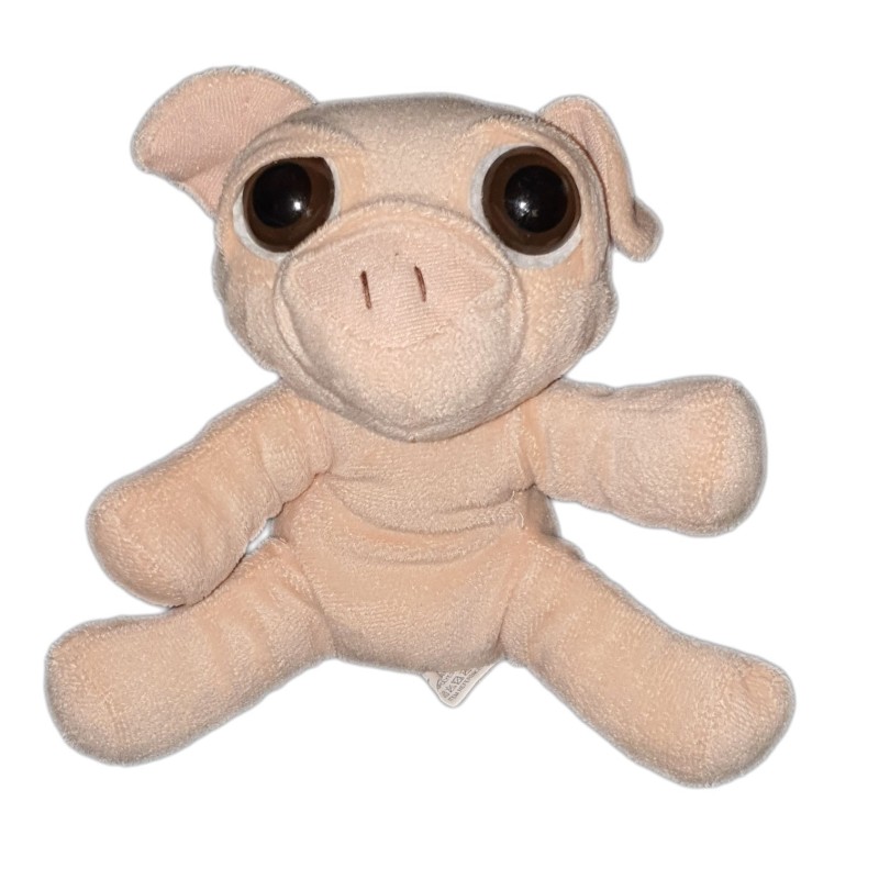 Peluche doudou Cochon gros yeux Corsica 22 cm Entre ciel et mer (22105)