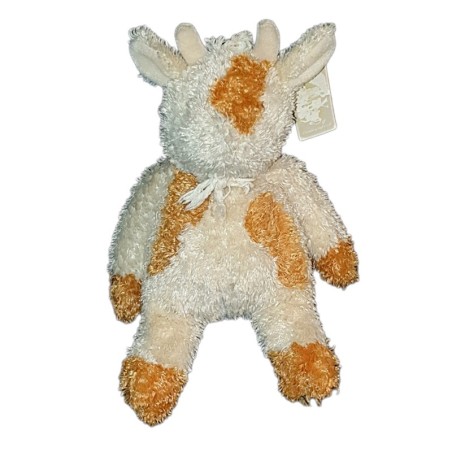 Peluche doudou Bouc Chevre Vache blanc roux Happy Horse 26 cm NEUF ETIQ (21938)
