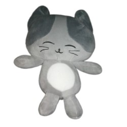 Peluche Doudou chat manga gris blanc japonnais 25 cm (21927)