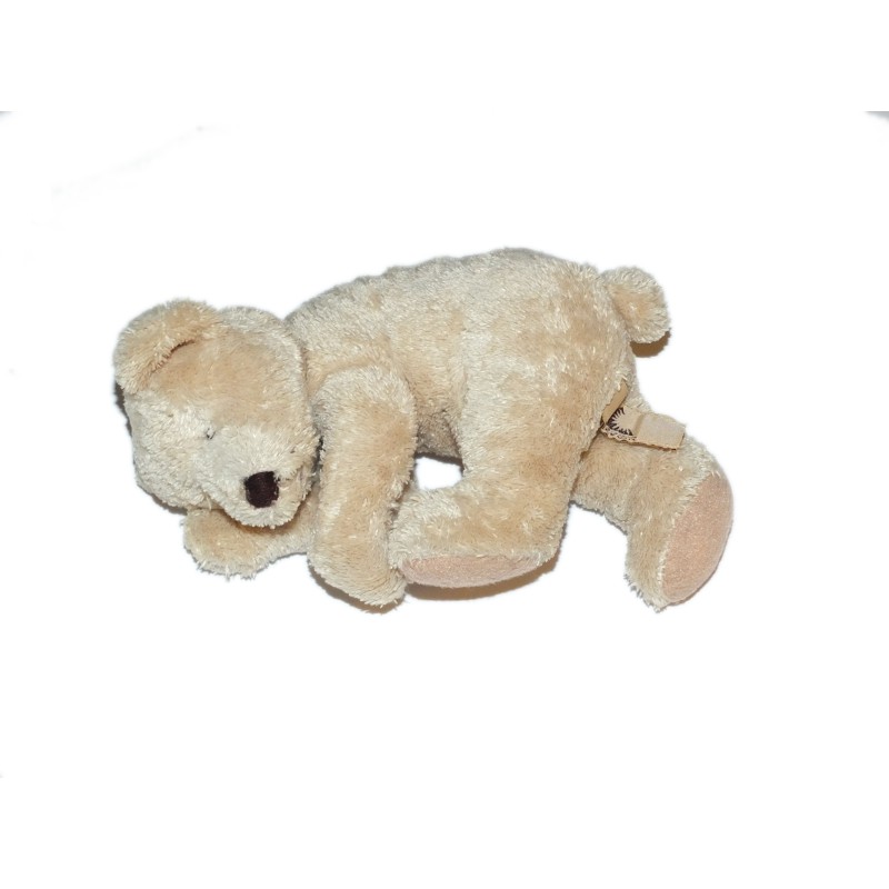 Doudou ours beige marron allonge Raynaud 20 cm (26869)