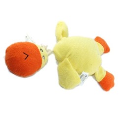 Peluche doudou Canard Vache cheval jaune orange 36 cm (26021)