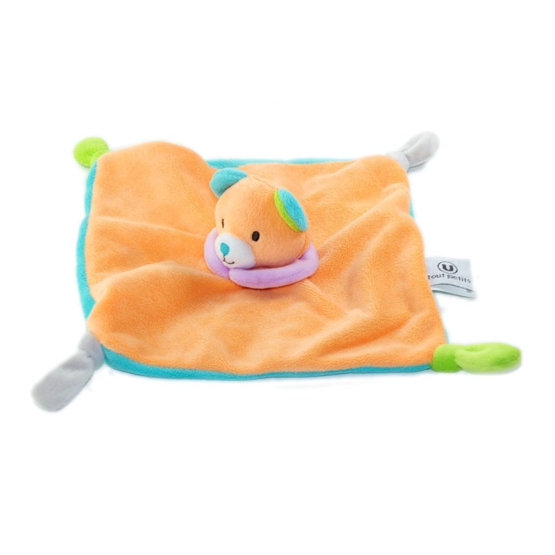 Doudou plat ours orange Tout Petits (26039)