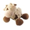 LASCAR Peluche doudou vache beige marron 22 cm (25787)