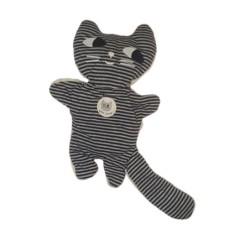 Doudou chat gris blanc rayures Catimin 23 cm (26466)