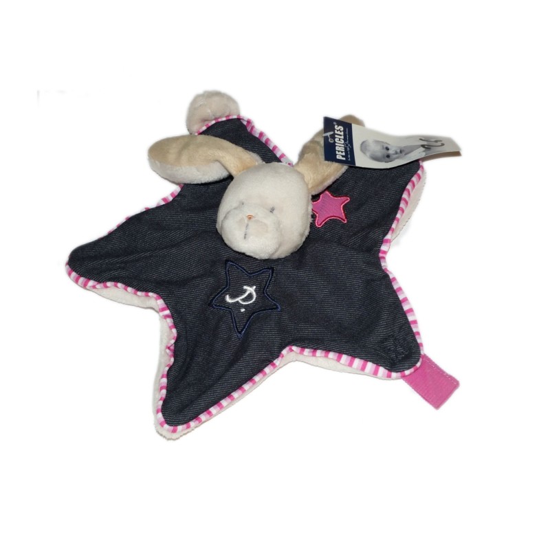 Doudou Lapin Pericles Bleu rose Etoile (26592)