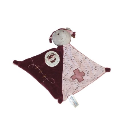 Doudou plat ours Ophélie Aviateur Sauthon Baby Déco Bon voyage (26638)