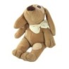 Doudou Chien beige marron noeud Jollybaby Grelot 24 cm (26219)