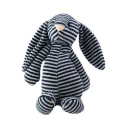 Doudou Lapin gris bleu rayures 28 cm Jellycat (26314)