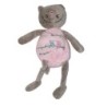 Doudou peluche Chat gris rose 22 cm MGM Kekchoz en P Luche (24459)