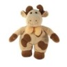 Peluche doudou Vache beige marron noeud carreaux orange grelot 38 cm Jollybaby (24500)